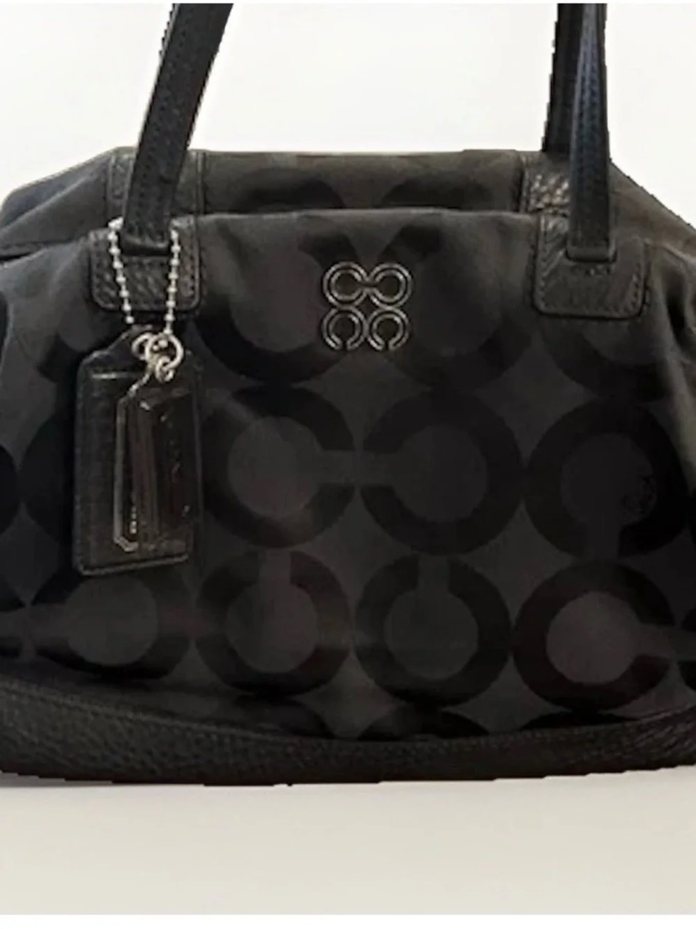 Coach 14963 Julia Opt Art Signature C Slouchy Satchel/tote/purse/bag - Black Y2K